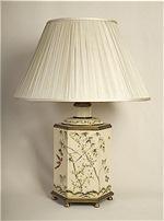 ALEXANDERS 41CM BAMBOO HEXAGONAL CADDY LAMP
